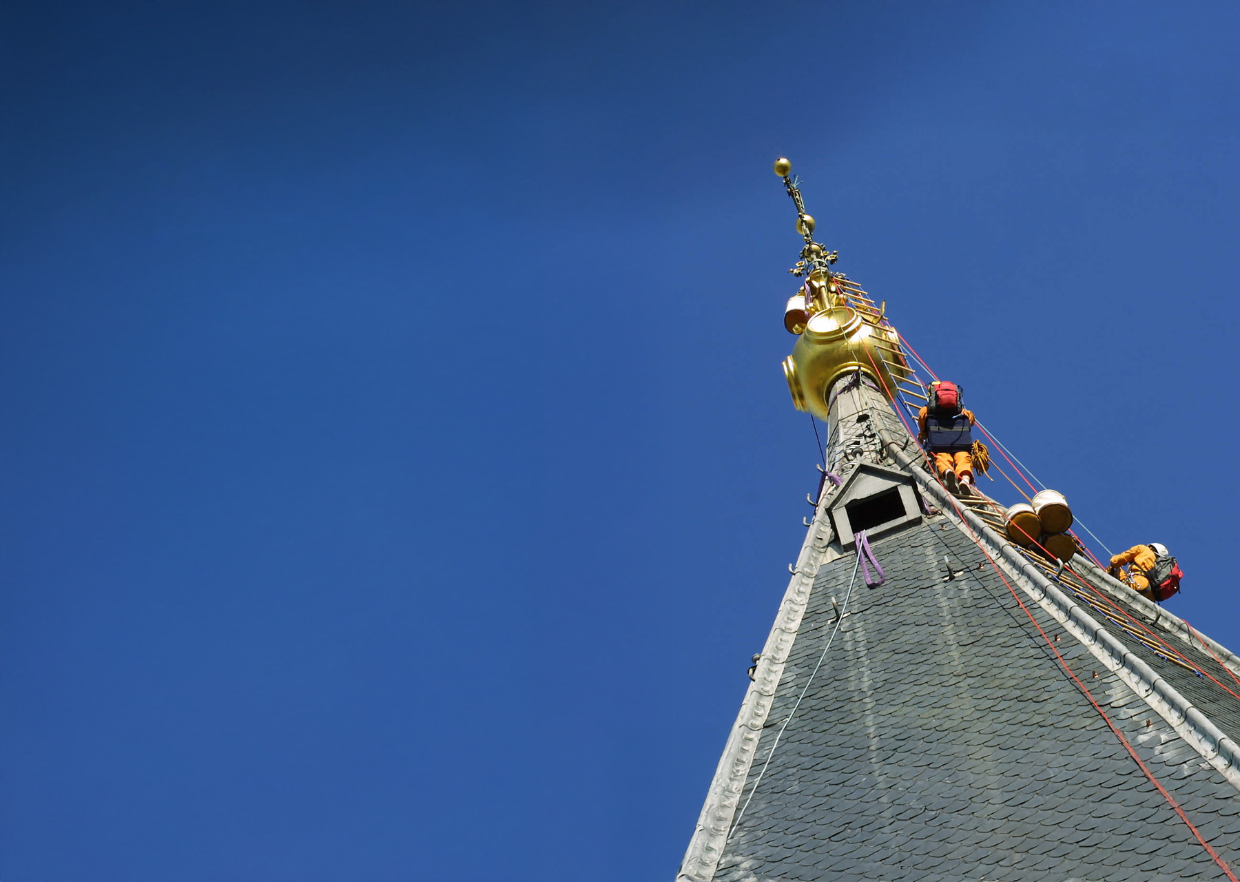 Denkmalgerechte Dachsanierung Seilkonzept